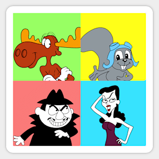 Rocky Bullwinkle Pop Sticker